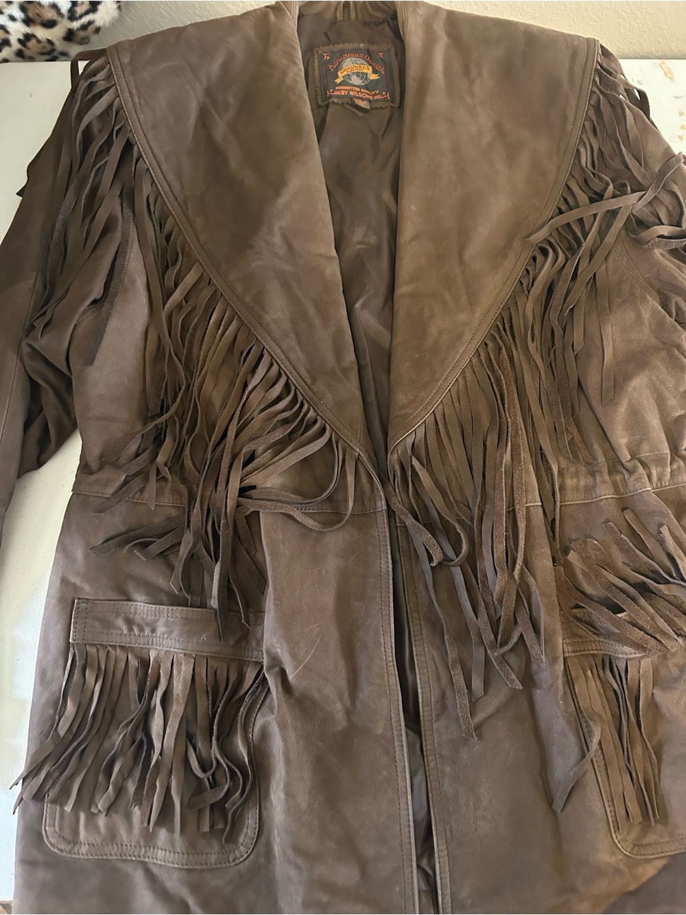 Wilson’s Brown Leather and Fringe Coat